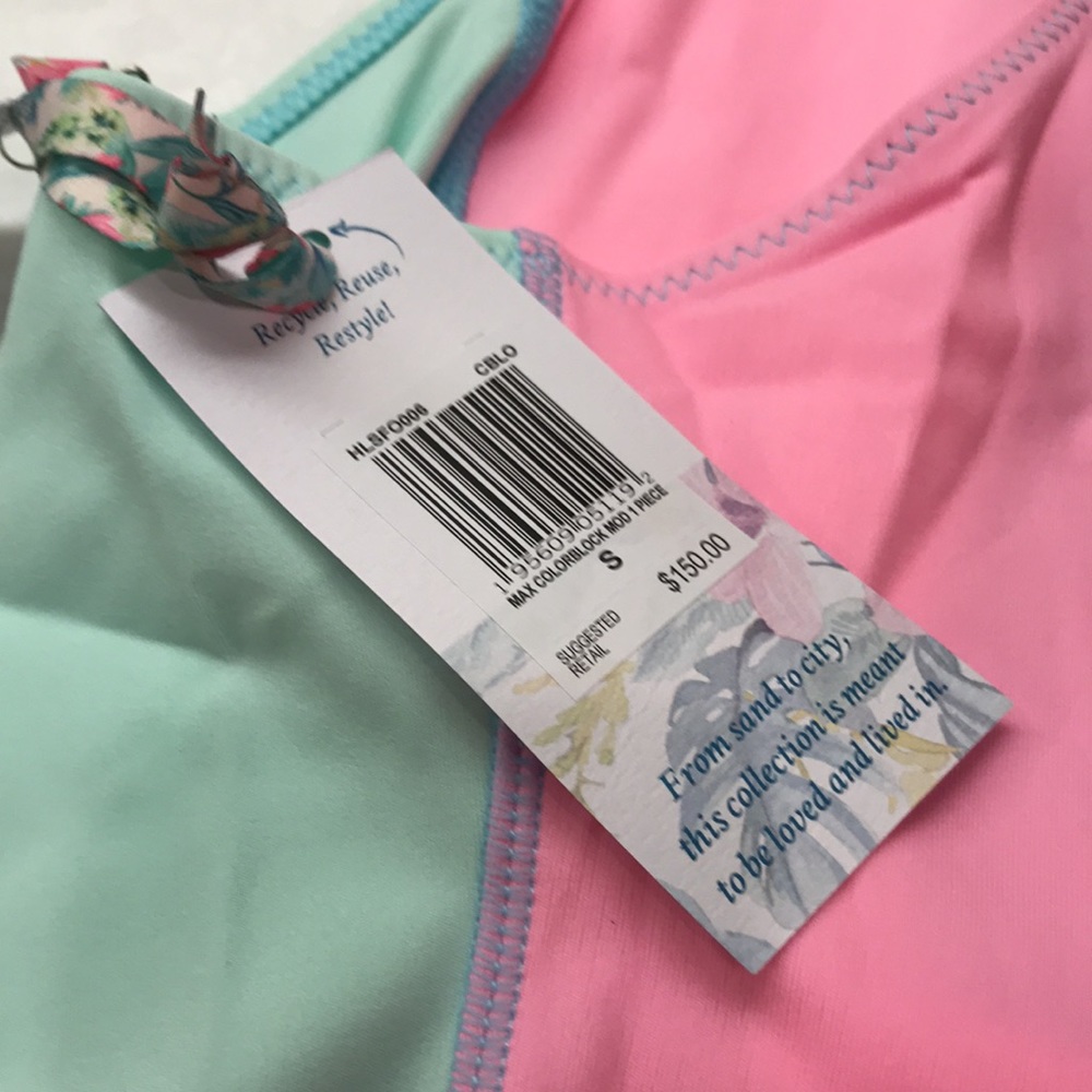 LoveShackFancy X Hurley Max Colorblock One Piece Bathing Suit - Picture 5 of 11